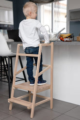 Tour d'observation/apprentissage enfant en bois hêtre brut - Webaby